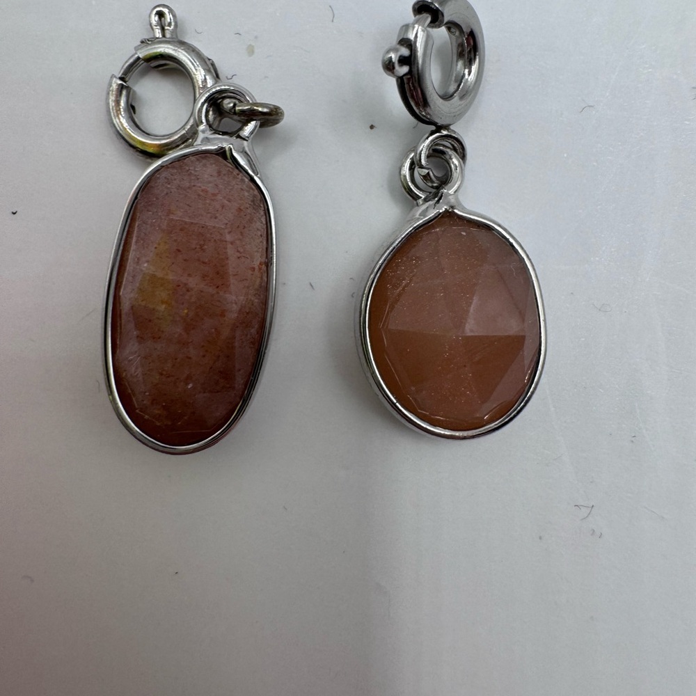 Ryze Party .925 Sterling Silver and  Sandstone Gemstone Charms